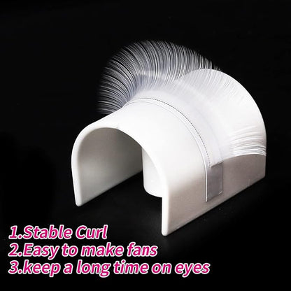 Volume Eyelash Extensions White Lashes D Curl Colored Lash Extensions Thickness 0.07mm Mixed Tray 8-14mm Easy Fan Colored Lashes Professional Use by FADVAN (white-D, 8-14mm)