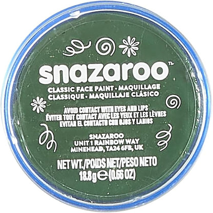 Snazaroo Classic Face and Body Paint, 18.8g (0.66-oz) Pot, Grass Green