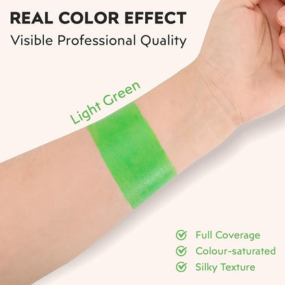 Light Green Face Paint, Cream-based Body Paint Stick【Larger Capacity】【High Pigment】【Long Lasting】Professional Paint Makeup Product For Halloween/Masquerade/Cosplay/Movie Makeup, 1.06 Oz/30g