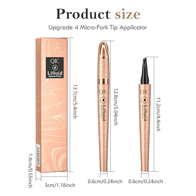 Eyebrow Pen Dark Brown, Microblading Eyebrow Pencil Smudge-Proof Brow Pencil with Upgrade Micro-Fork Tip Waterproof Microblading Pencil for Eyebrows Long-Lasting Natural By Aaiffey