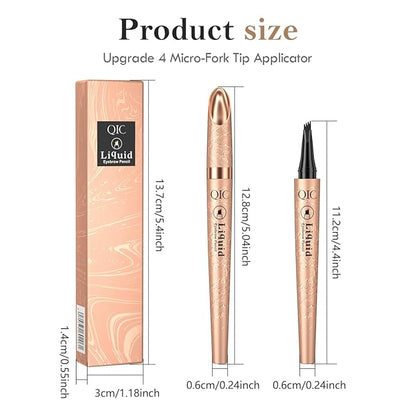 Eyebrow Pen Dark Brown, Microblading Eyebrow Pencil Smudge-Proof Brow Pencil with Upgrade Micro-Fork Tip Waterproof Microblading Pencil for Eyebrows Long-Lasting Natural By Aaiffey