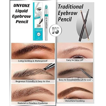 Eyebrow Pencil - Eyebrow Microblading Pen - Liquid Waterproof - Dark Brown