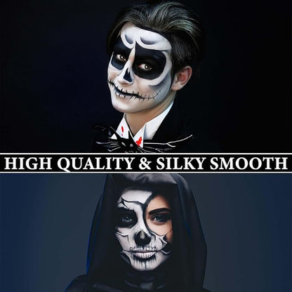 Black Face Body Paint Stick,High Pigmented Eye Black Stick Long Lasting Black Matte Lipstick Waterproof Body Paint Stick for Halloween Costume Parties Zombie Cosplay Clown Makeup