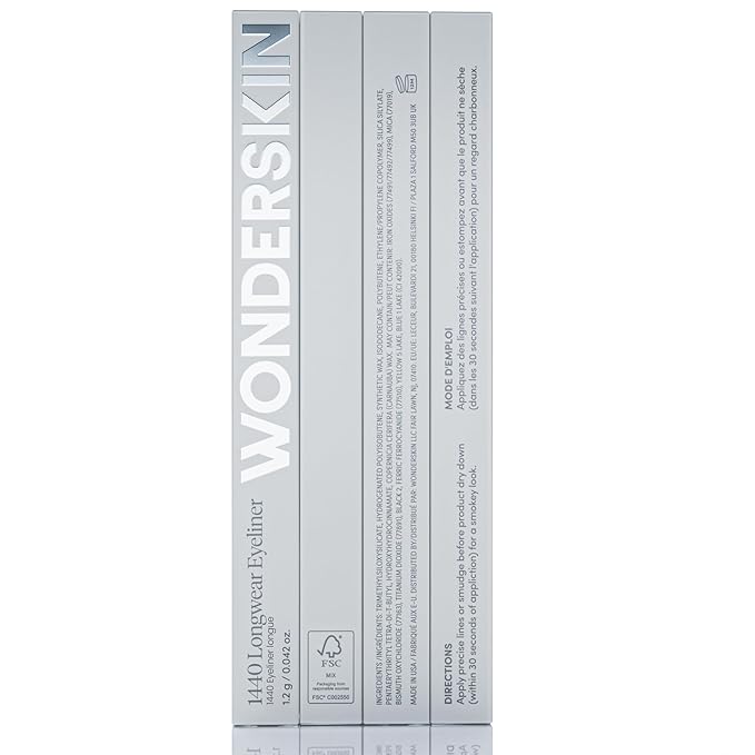 Wonderskin 1440 Longwear Purple Waterproof Eyeliner Pencil - Sharpenable Eyeliner Pencil and Smudge Proof Deep Purple Eye Liner Pencils (Eggplant)