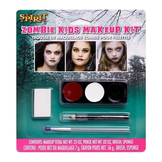 Spirit Halloween Creepy Girl Killer Clown Zombie Face Paint Makeup Kit (Zombie)