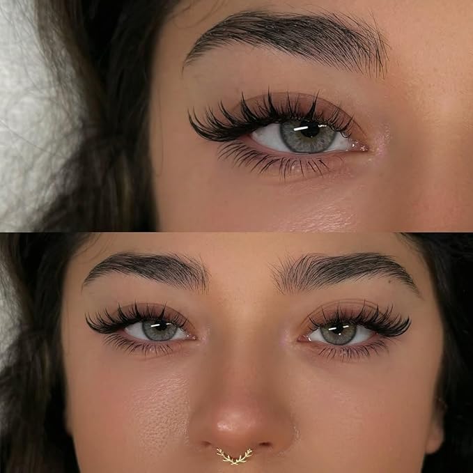 Manga Lashes Wispy False Eyelashes Cat Eye Lashes Natural Look 14 Pairs Fox Eye Mink Lashes 5D Volume Fake Eyelashes Pack by TNFVLONEINS