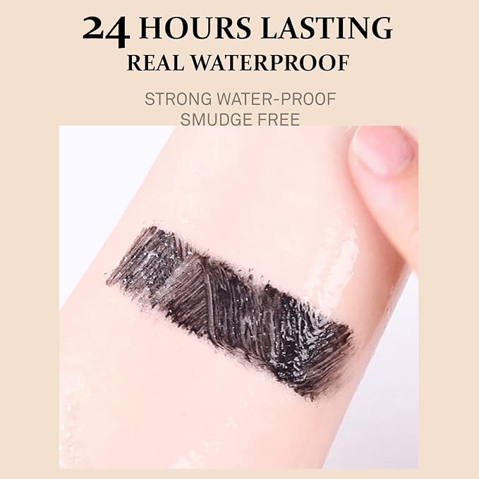 Lengthening Waterproof Mascara & Gentle Remover Bundle – Long & Curl Mascara - Quick & Easy Removal for Sensitive Eyes