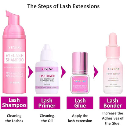 VEYES INC Lash Primer for Eyelash Extensions 15ml Professional Use Only Easy to Removes Proteins and Oils Increase Adhesive Bonding Power