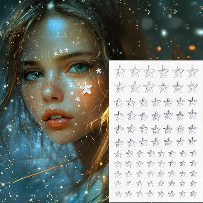 Eye Corners Face Jewels Stars Bindi Rhinestone Festival Face Gems Tattoo Decorations Jewels Body Glitter Crystal Sticker Temporary Face Tattoo