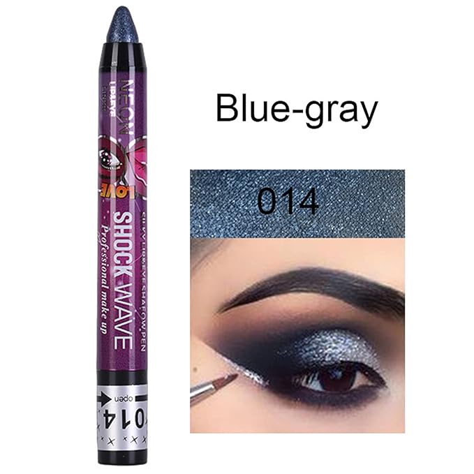 Vtrem 4 Colors Red Gold Champagne Bronze Glitter Eyeshadow Pen Lip Pen 2-in-1 Lying Silkworm Highlighter Eye Shadow Pen Waterproof Long Lasting Eye Shadow Set Pen Eyeliner Kit