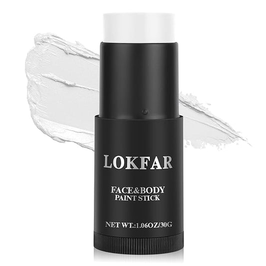 White Face Paint, Cream-based Body Paint Stick【Larger Capacity】【High Pigment】【Long Lasting】Professional Paint Makeup Product For Halloween/Masquerade/Cosplay/Movie Makeup, 1.06 Oz/30g