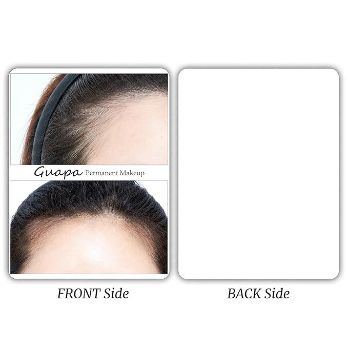 3 pcs White Silicone Hairline Tattoo Skin Scalp Micropigmentation Picture Permanent Makeup Practice Skin (Female Hairline Sheet)
