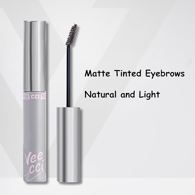 Waterproof Eyebrow Gel Mascara - Tinted, Smudge-Proof Formula for Women - Long-Wear Microblading Makeup with Ultra-Fine Precision Brush - Creamy Lightweight Tattoo Dye (Brown)