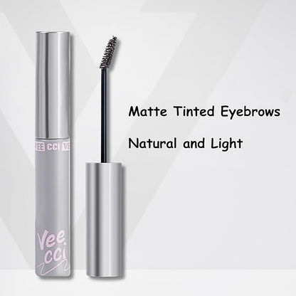 Waterproof Eyebrow Gel Mascara - Tinted, Smudge-Proof Formula for Women - Long-Wear Microblading Makeup with Ultra-Fine Precision Brush - Creamy Lightweight Tattoo Dye (Brown)