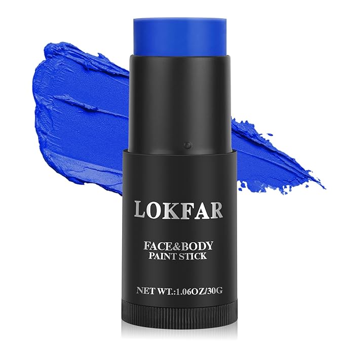 Blue Face Paint, Cream-based Body Paint Stick【Larger Capacity】【High Pigment】【Long Lasting】Professional Paint Makeup Product For Halloween/Masquerade/Cosplay/Movie Makeup, 1.06 Oz/30g