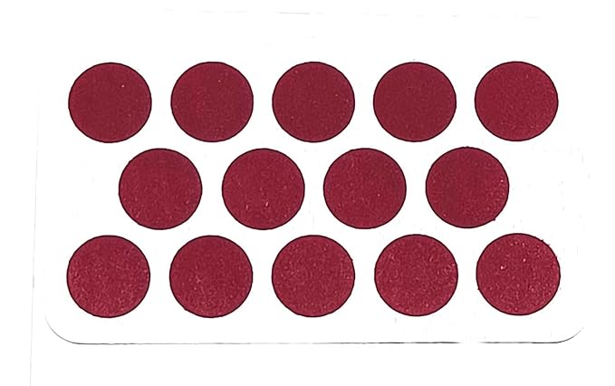 Ashirwad Maroon & Red Bindi Stickers Size 3.0 mm to 1.2 cm available in different sizes One size packed in one box each 5 pcs and 10 pcs (Maroon 10.0 mm 5 pcs)