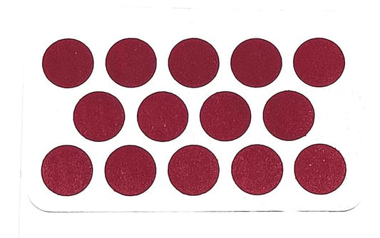 Ashirwad Maroon & Red Bindi Stickers Size 3.0 mm to 1.2 cm available in different sizes One size packed in one box each 5 pcs and 10 pcs (Maroon 10.0 mm 10 pcs)