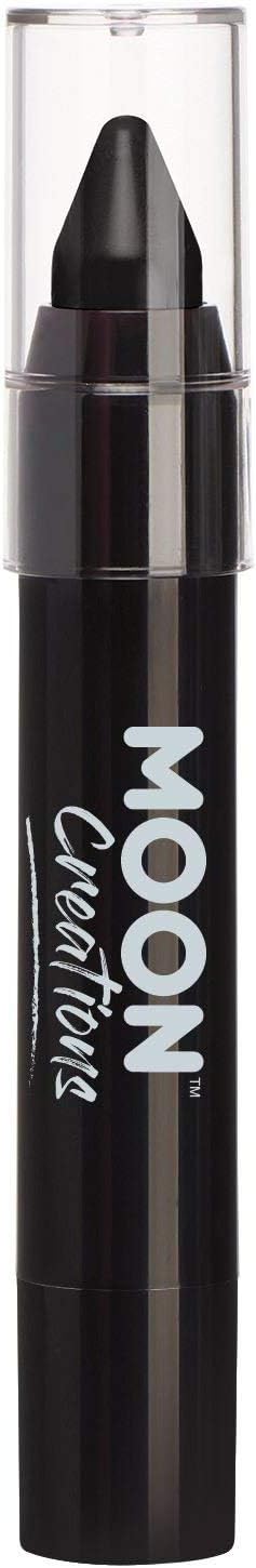 Face Paint Stick / Body Crayon makeup for the Face & Body by Moon Creations - 0.12oz - Black