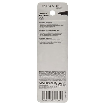 Rimmel London Ultimate Kohl Kajal Waterproof Eyeliner - 003 Smoked Emerald Eyeliner Women 0.06 oz