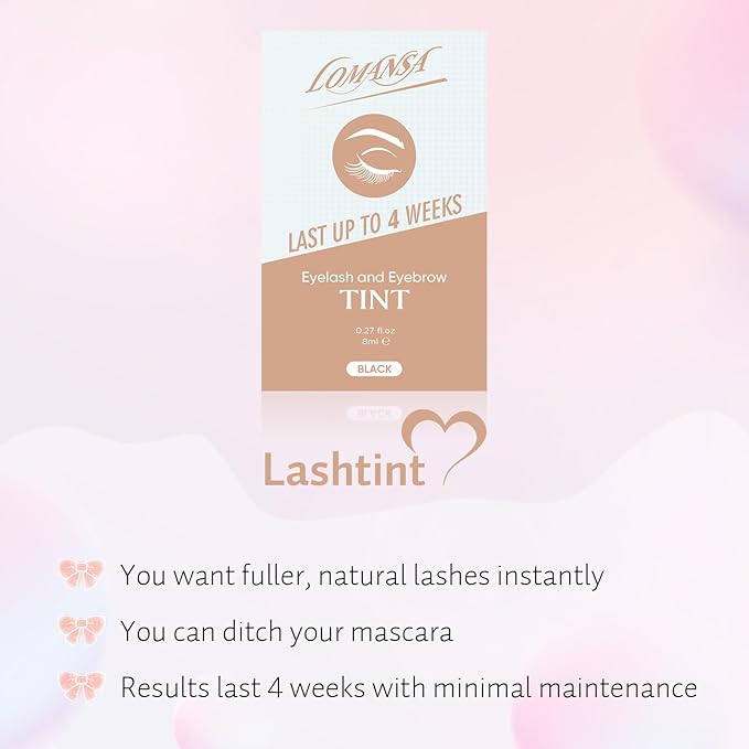 Lash Color Kit Eyelash Color Set Natural Black Brow Color Effects Lasts up to 4 Weeks Voluminous Keratin Fast Coloring for Newbies & Pros