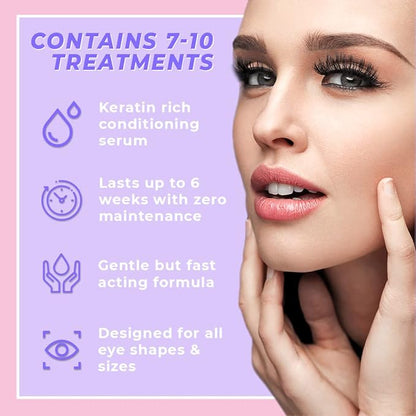 Lash Lift Kit with Keratin by CICI | Instant Perming, Lifting & Curling for Eyelashes | Long Lasting Professional Salon Results for a Supermodel Look | Includes Glue, Supplies and Expert Instructions