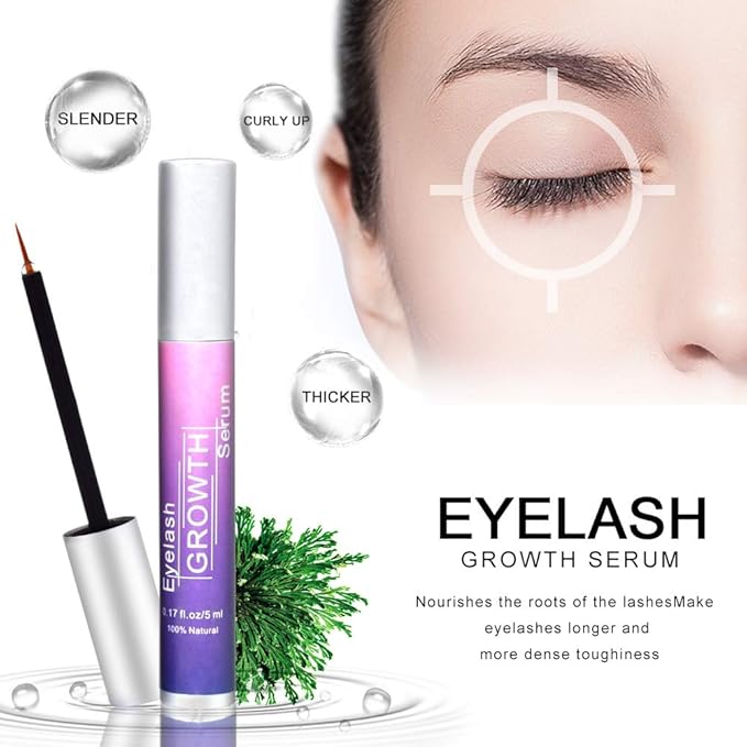 Eyelash Growth Serum to Grow Lashes，Advanced Lash Serum Formula for Eyelash Growth and Thickness, Lash Growth Serum Enhancer (5ML)