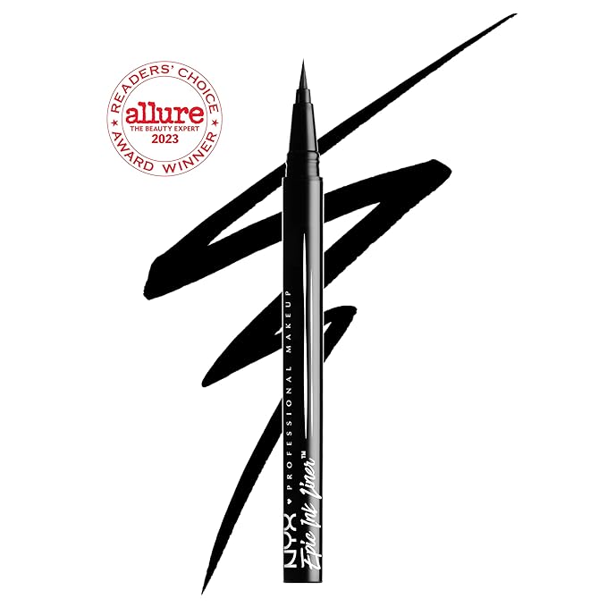 NYX Lift & Snatch Eyebrow Tint Pen Black & Epic Ink Waterproof Liquid Eyeliner Black Vegan 2 Piece Set