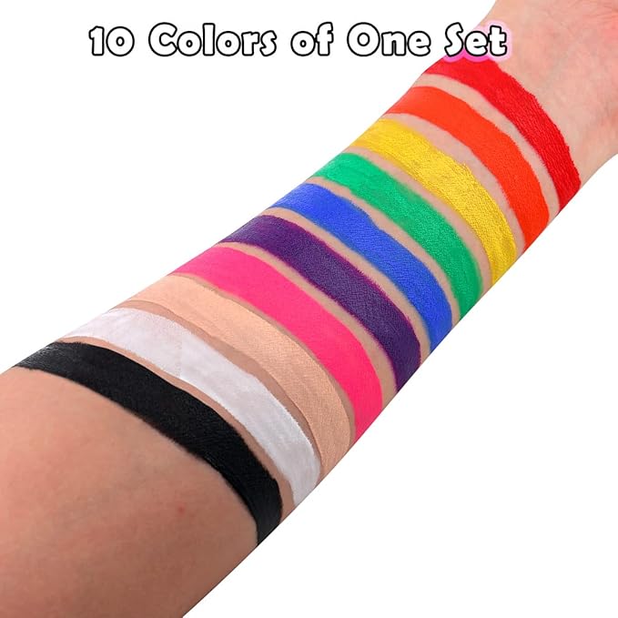 Bowitzki Professional Makeup Eye Primer Set Eyeshadow Base 10 Colors Eye Paint Cruelty-Free And Paraben-Free Eye Primer Multifunction Makeup Eye Shadow Colorful