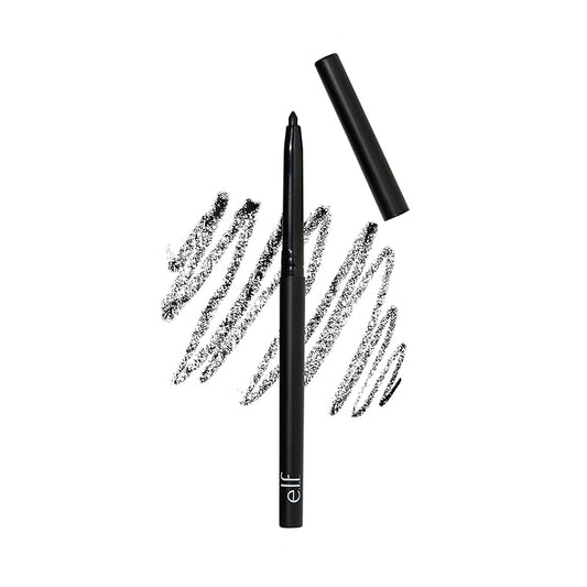 e.l.f. No Budge Retractable Eyeliner, Creamy, Ultra-Pigmented & Waterproof, Creates Bold & Defined Lines, Vegan & Cruelty-Free, Black