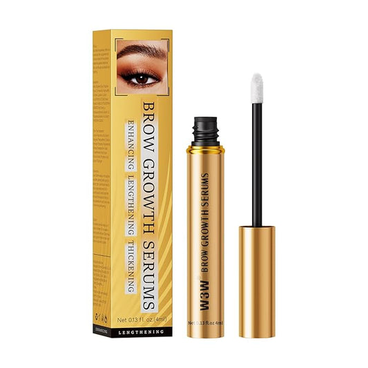 Eyebrow Serum,W3W Eyebrow Enhancer for Boost Lash Growth Serum, Advanced Formula for Longer, Fuller, and Thicker Lashes Eyebrow, 4 ML (Golden)