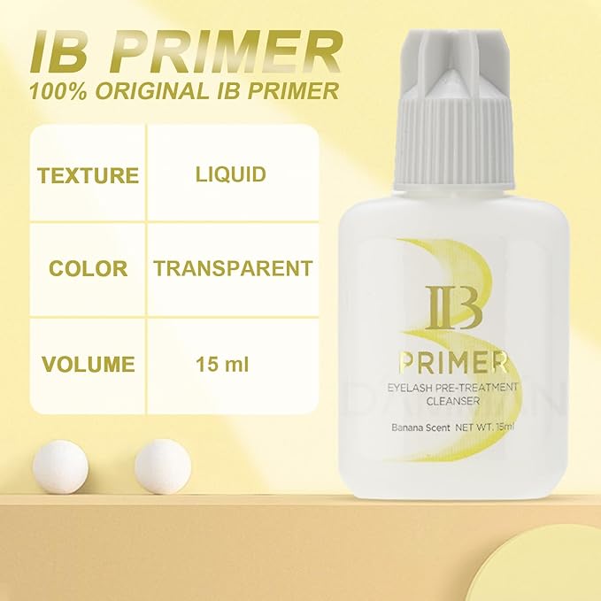 15ml 1 Bottle Banana IB Primer Original Korea Eyelash Extensions IB First For Pre Long False Eyelash Extension Nursing