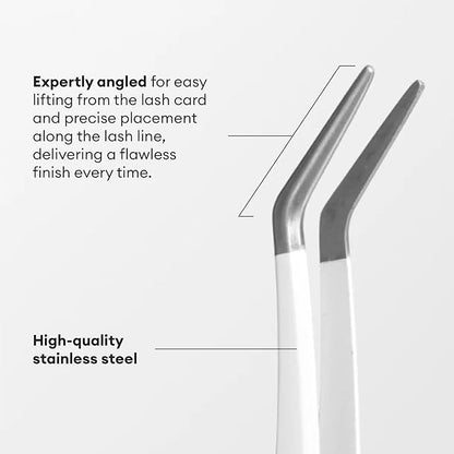 Silly George Pop-On Lashes Placement Tool + Spoolie - Precision DIY Cluster Lash Extension Tweezers & Eyelash Fluffing Tool, 2-Piece Set