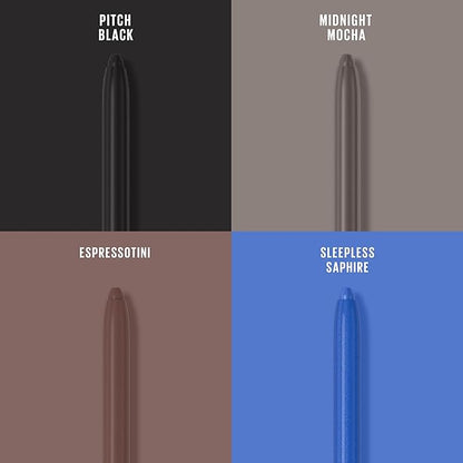 Maybelline Tattoo Studio Automatic Gel Pencil Waterproof Eyeliner, Blendable, Smudge Resistant, Matte Eyeliner For Up To 36HR Wear, Pitch Black (Smokey Black), Packaging May Vary