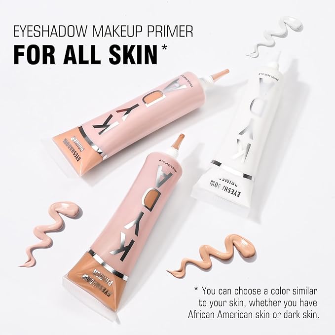 Ownest 3 Colors Eyeshadow Makeup Primer,Liquid Matte Eyeshadow Primer Base,Waterproof Long Lasting Eyeshadow Primer Makeup-Set A