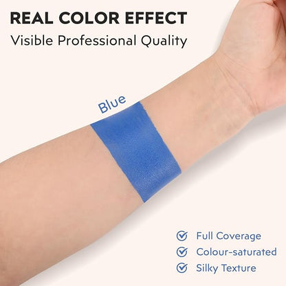 Blue Face Paint, Cream-based Body Paint Stick【Larger Capacity】【High Pigment】【Long Lasting】Professional Paint Makeup Product For Halloween/Masquerade/Cosplay/Movie Makeup, 1.06 Oz/30g