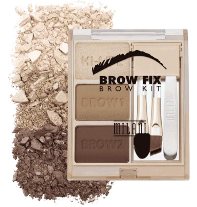 Milani Brow Fix Kit - Vegan, Cruelty-Free Eyebrow Color that Fills and Shapes Brows (Medium)