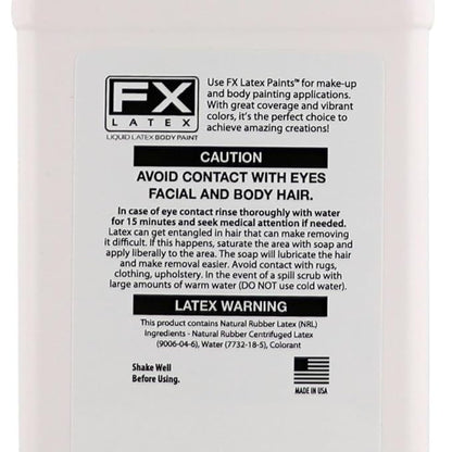 Liquid Latex - Face and Body Paint, Ammonia Free, Easy On and Off, Cosplay Makeup, Create Professional Monster, Zombie Arts 16 Oz (Metallic Silver)