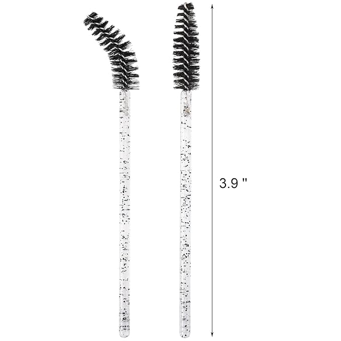 Tbestmax 2000 Disposable Mascara Wands Eyelash Brush Spoolies for Eyebrow Eye Lash Extension Black