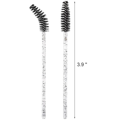 Tbestmax 2000 Disposable Mascara Wands Eyelash Brush Spoolies for Eyebrow Eye Lash Extension Black