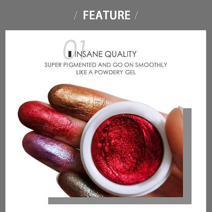 AKARY 12 Colors Glitter Eyeshadow, Mashed Potato Pearlescent Monochrome Eyeshadow Polarized Light Not Smudged Eye Shadow, Highly Pigmented Eye Makeup Cosmetics Gift for Women And Girls Eye Brightening Flash Powder (#07 Light pink)