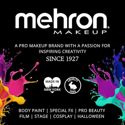 Mehron Makeup Paradise FX Neon UV Glow 8 Color Palette | Magnetic Refillable Special Effects Paint Palette | Professional Water Activated Paint for Raves, Costumes, SFX, Halloween, & Cosplay