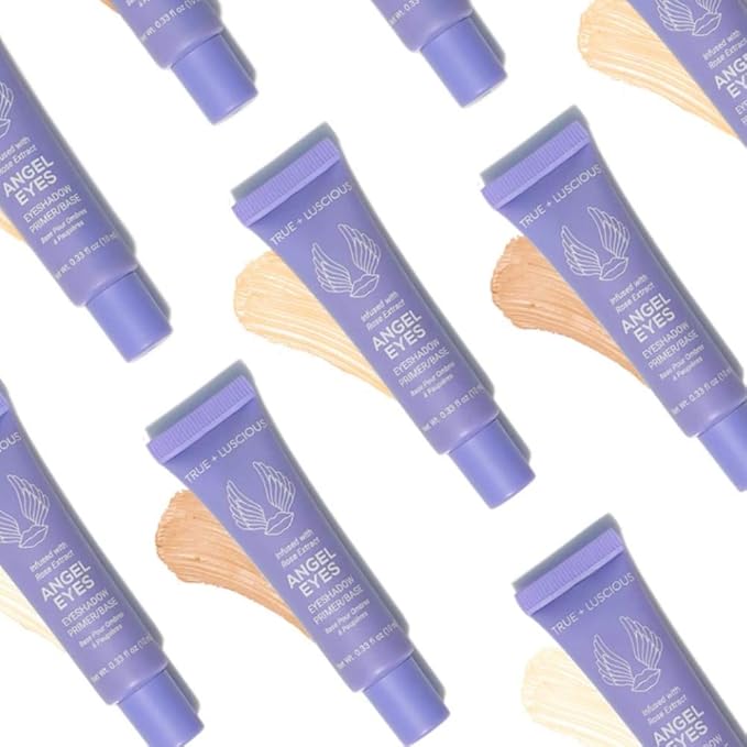 Angel Eyes Eyeshadow Primer by True + Luscious - Clean Formula with Rose Extracts - Vegan, Paraben Free, & Cruelty Free Eye Primer - Great for Oily Lids & Prevents Creasing - 0.33 oz (Shade: Dark)