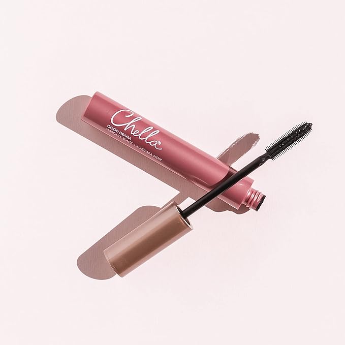Chella Good Drama Vegan Mascara and Eyebrow Pencil Bundle, Dazzling Dark Brown