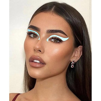 Uranian Holographic Eyeliner Stickers Temporary Self-adhesive Eyeshadow Sticker for Women Girls Spider Web Stars Eyelid Tape Wing Eye Makeup Stickers for Halloween Carnival Club Festival Party (Set 2)