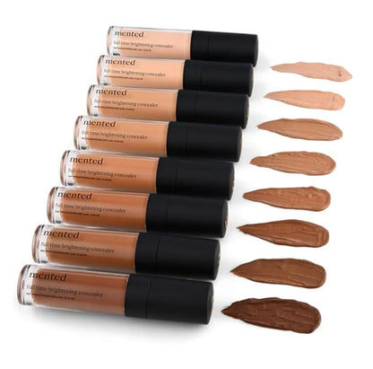 Mented Cosmetics Full-Time Eye Brightening Concealer for Women, Lightweight Full-Coverage Eye Makeup Concealer, Under Eyes Make Up Corrector, Blemishes & Contour, Happy Hour + Side Hustle