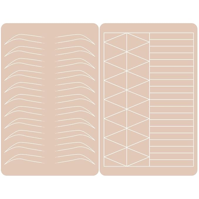 3 pcs Thicken Two sides Microblading Practice Silicon Skin Perfect for Permanent Makeup and Microblading Nano brows ombre Brow practice (Mix 1)