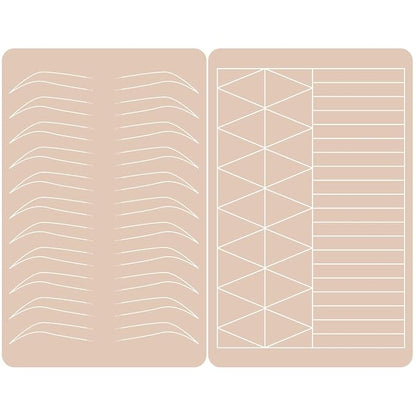 3 pcs Thicken Two sides Microblading Practice Silicon Skin Perfect for Permanent Makeup and Microblading Nano brows ombre Brow practice (Mix 1)