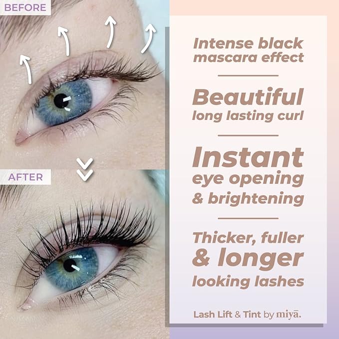 Lift & Brow Lamination Kit | Black, Voluminous Eyebrows & Eyelashes Color | Professional 8 Weeks Result | LVL, Perm, Laminate | Keratin Brow & Lash Kit With All Tools