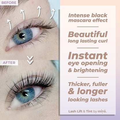 Lift & Brow Lamination Kit | Black, Voluminous Eyebrows & Eyelashes Color | Professional 8 Weeks Result | LVL, Perm, Laminate | Keratin Brow & Lash Kit With All Tools