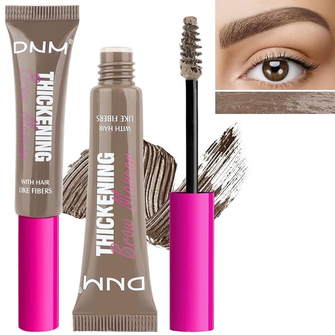 Tinted Thickening Brow Mascara,Brow Fast Sculpt,Waterproof, Transfer-proof, Brush to Fill in Eyebrows and Cover Gray Hairs - Cruelty Free - Light Medium Brown (2pcs 01 Taupe)